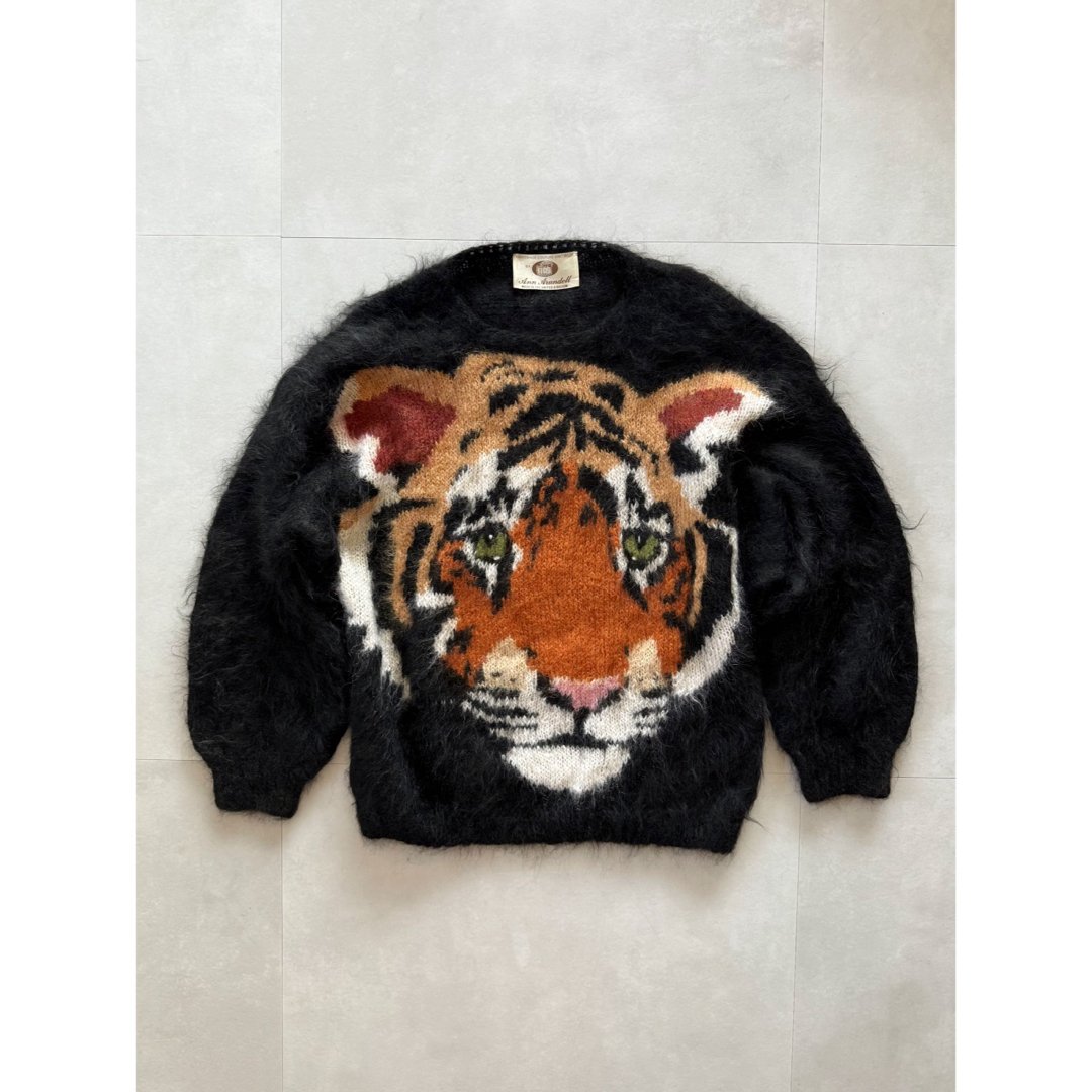 古着 ビンテージ イギリス 60s タイガー 虎 寅 ニット セーター モヘア